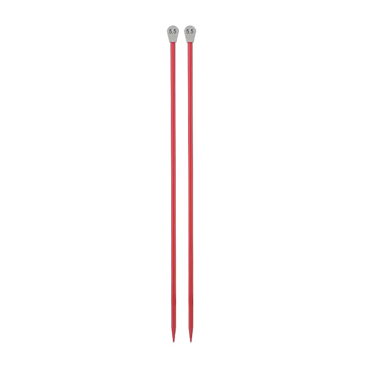 Juego De 2 Agujas De Tejer Punto Suelto De Aluminio 35cm 2.0-12mm Para Telar Manualidades DIY Herramienta Para Suéteres Y Bufandas Largas - 1