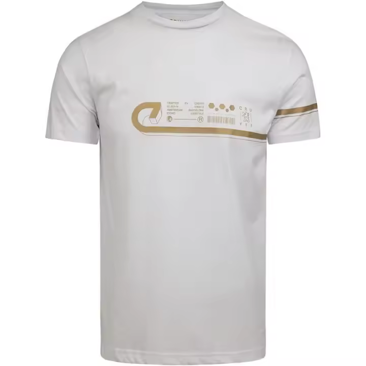 Cruyff Camiseta Modelo Ezra White/Gold. CA231025-160. - 1