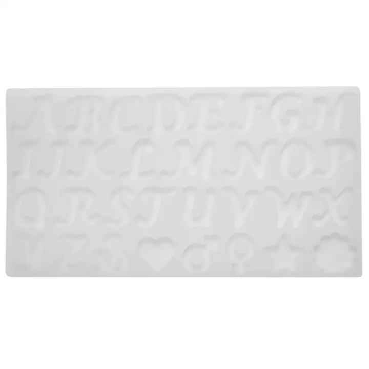 Molde de Resina para Letras de Silicona Kit de Fundición de Resina Epoxi para Decoración de Letras y Llavero de 144 Piezas - 1