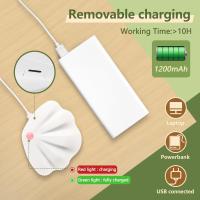 Luz nocturna LED con detector de movimiento  2 unidades  recargable  USB  lámpara de pared interior con 3 modos de intensidad regulable (automático/ON/OFF)  lámpara de noche adhesiva para - details 3