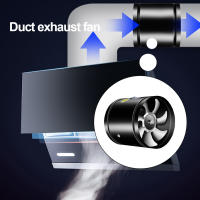Ventilador De Extractor Silencioso Y Potente Para Cocina Tamaño 4/6/8 Pulgadas Booster Fan Metálico Para Tubo De Aire HVAC Ventilador De Ventilación - details 1
