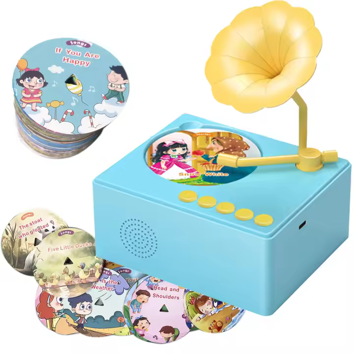 Gráfono Para Niños Con 96 Tarjetas Juguetes Educativos Para La Infancia Temprana Juguete De Cuentos Y Música Para Bebés Y Niños Pequeños Regalo De Cumpleaños - 1