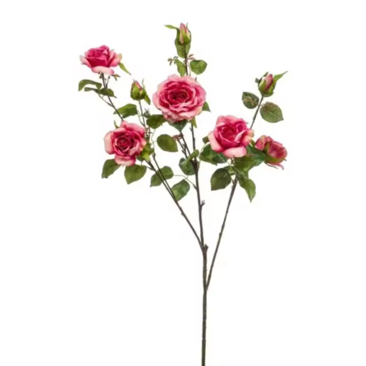 Planta Artificial Rosa Chelsea X3 Morado 110cm - Decoración Duradera - 1