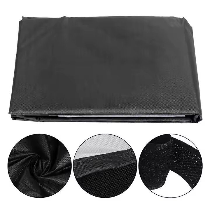 Double People Outdoor Garden Waterproof Swing Sunshade Cover Canopy Shade Cloth 142x120x18cmBlack - 1