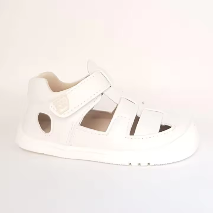 Sandalias respetuosas unisex blanco Piruflex, flexibles y muy blanditos, cierre de velcro para un ajuste perfecto - 1