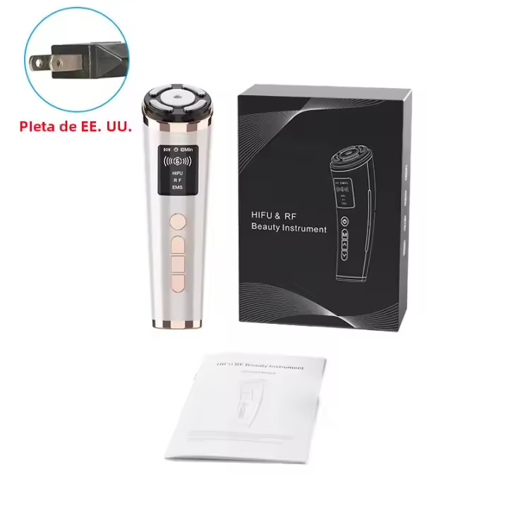 Mini Masajeador Facial Hifu Elevación De La Cara Microcorriente RF Ultrasounds Rejuvenecimiento De La Piel Alta Frequencia - 1