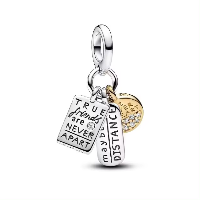 Charm Colgante triple Pandora 763436 C01 Amistad, Viene con embalaje de Caja De Regno original. - 1