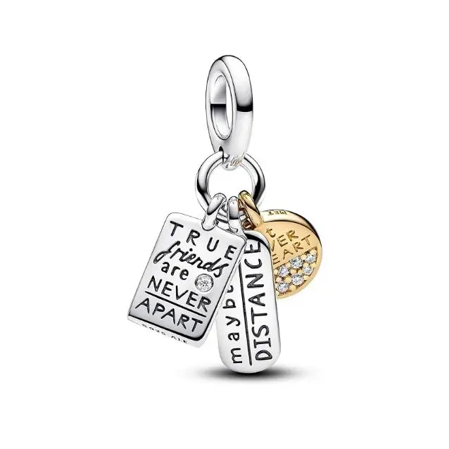 Charm Colgante triple Pandora 763436 C01 Amistad, Viene con embalaje de Caja De Regno original. - 1