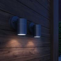 vidaXL 2x Lámparas de Pared Exterior Acero Inoxidable Luz Descendente Color Negro,  Plateado, y mas - details 0