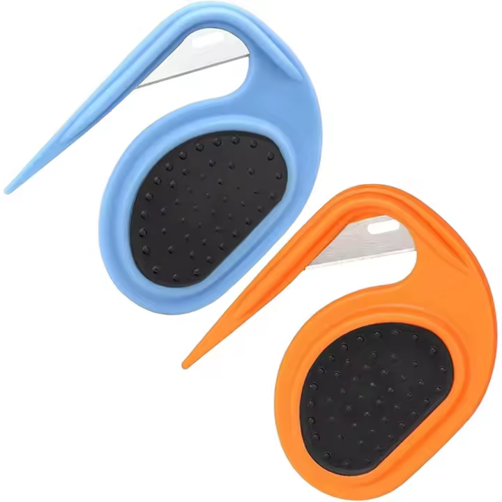 peines para anudar para mascotas, herramientas para el cuidado del cabello, peines para anudar para gatos y perros (naranja + azul) - 1