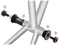 Muqui Bottom Bracket De Aleación De Titanio BB68 103 107 110 113 119 122mm Cerámica Taper Cuadrado Para Bicicletas De Montaña - details 3