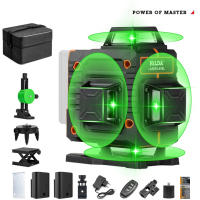 HILDA Láser Verde 4D 16H - Autonivelante IP54 con Batería, 360° 65ft/200ft para Construcción/Decoración y Receptor LR-6RG - details 6