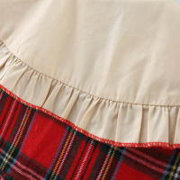 Conjunto De 2 Vestidos Para Niñas Con Colgante De Conejo Estilo Princesa De Primavera Y Otoño Largo Con Mangas Plaid Gran Escote Vestido De Algodón Y Poliéster - details 13