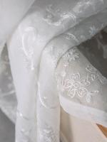 Bolsa Colgante Blanca Con Cortinas Perforadas Para Decoración De Sala De Estar Y Dormitorio Cortina Translúcida De Poliéster 100% - details 4
