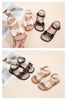 Sandalias De Verano Para Niñas Con Lazo Correas Caucho Suave Bajo Tobillo Versátiles Sandalias De Playa Moda Niños Tallas 4-6Años - details 4