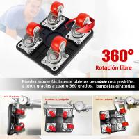 Dolly De Muebles Resistentes Con Ruedas 880LB Herramienta De Levantamiento Y Desplazamiento Fácil Rollos Grandes Para Muebles - details 3