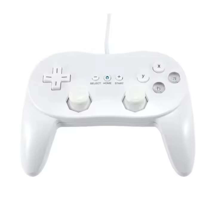 Mando compatible con Nintendo Wii Clásico Pro ⋆ Con cable ⋆ Color blanco ⋆ Diseño ergonómico ⋆ Compatible con juegos retro y multijugador ⋆ Conexión rápida ⋆ Envío desde España - 1