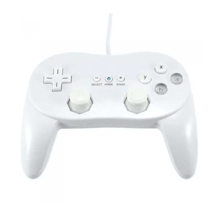 Mando compatible con Nintendo Wii Clásico Pro ⋆ Con cable ⋆ Color blanco ⋆ Diseño ergonómico ⋆ Compatible con juegos retro y multijugador ⋆ Conexión rápida ⋆ Envío desde España - 1