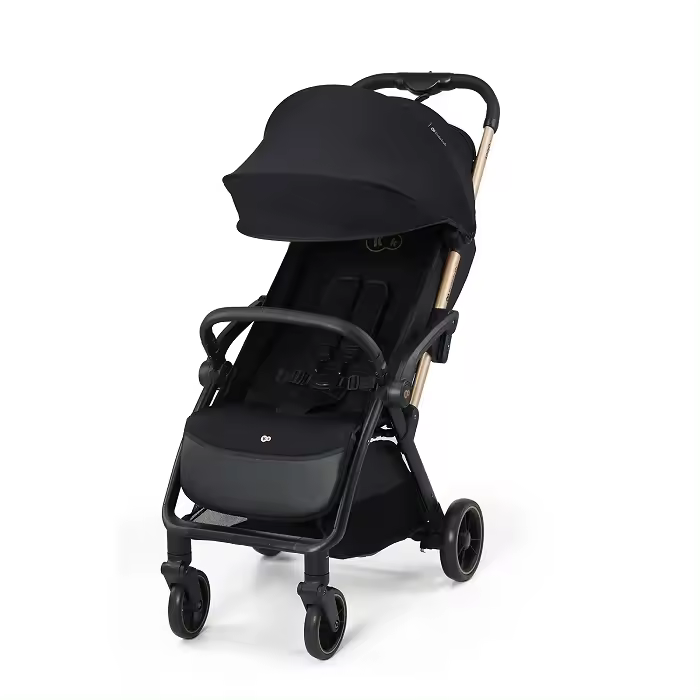 Silla de paseo ligera APINO plegado automático, capota extensible, respaldo reclinable  (Negro) – KINDERKRAFT - 1