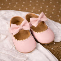 Zapatos De Bebé Niña Princesa Vestido PU Suela De Goma Antideslizante Nudo Mariposa Infantil Cuna Primeros Pasos Niña Recién Nacida - details 5
