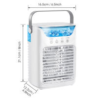 PORCHEDDU Aire acondicionado portátil Silencioso, refrigerador de Aire Pequeño USB, 650 ml, 3 velocidad y temporizador de 2-4-6 horas, 3 Niebla fría Y 7 Luces LED, use personal en la oficina en casa - details 1