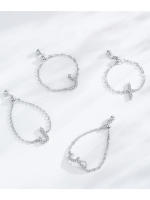 Zenyth elegante Anillo ajustable de Plata de Ley 925 con Cadena del Alfabeto Árabe para Mujer, Boda, cumpleaños, regalo del Día DE LA Madre - details 12