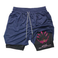 Shorts Deportivos Para Hombre Con Ropa Interior De Compresión Y Bolsillo Para Teléfono Móvil Y Anillo Para Toalla 2 En 1 Para Gimnasio Y Correr - details 19