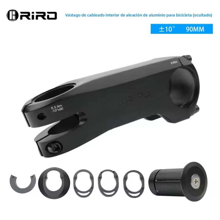 RIRO Tímbrido De Bicicleta Ultraligero De Aluminio Forjado/CNC Con Espaciador Para Manillar De Carretera 80/90/100MM - 1
