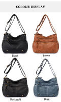 Bolso De Hombro De Lujo Para Mujer Con Varios Bolsillos PU Suave Bolso Cruzado Vintage Bolsa De Compras Con Solapa - details 4