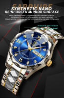 Reloj De Cuarzo Para Hombre BINBOND 2024 Auténtico Resistente Al Agua Con Espectro Nocturno Calendario Doble Y Puntos Diamantados Vidrio De Cristal Durável Estilo Lujo - details 5