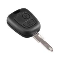 Banner - Carcasa mando llave de coche 2 botones compatible con Peugeot negro