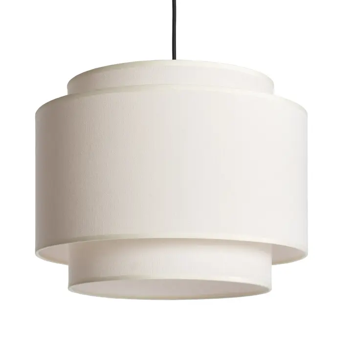 Ledkia Lámpara Colgante Metal y Tela Arija Diseño Único y Elegante - 1