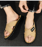 Zapatillas De Lona Para Hombre Verano Sandalias Casuales De Tela Para Interiores Y Exteriores Antideslizantes Cómodas Para El Hogar Y Paseos - details 9