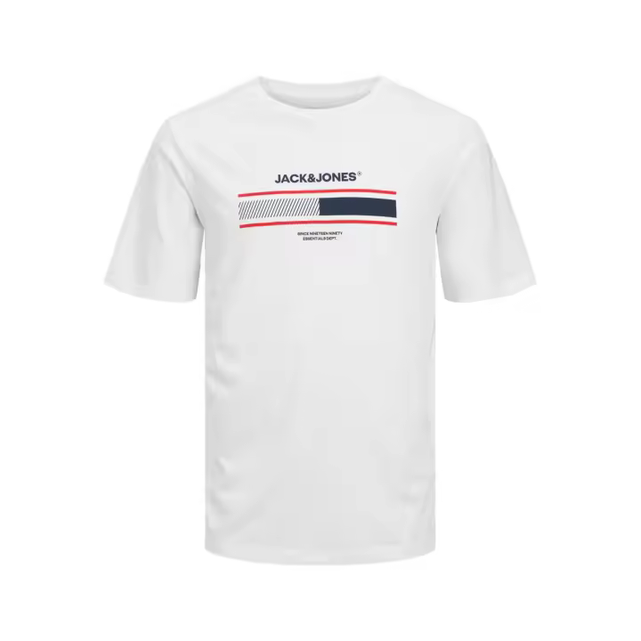 Jack & Jones Hombre Camiseta de Algodón de 160 grs Mod JJSOUTH Logo estampado Moda Casual Informal Ref 256784 - 1