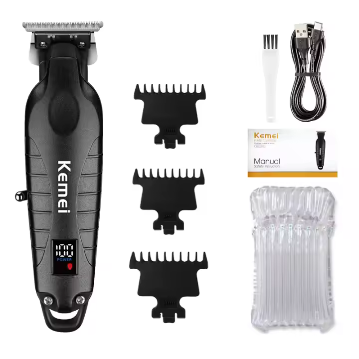 Cortadora De Pelo Kemei KM-2293 Profesional Recargable Peluquero Eléctrico Para Hombres Trimmer De Pelo Sin Cable Corte Rápido Y Seco - 1
