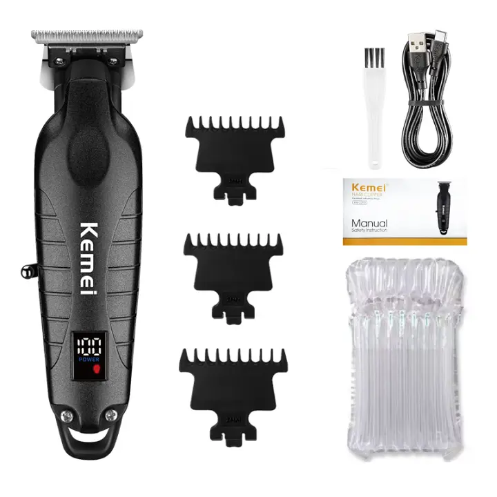 Cortadora De Pelo Kemei KM-2293 Profesional Recargable Peluquero Eléctrico Para Hombres Trimmer De Pelo Sin Cable Corte Rápido Y Seco - 1