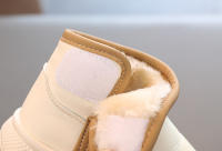 Botas Cortas Para Niños Y Niñas De Cuero PU Antideslizantes Con Forro De Peluche Gruesa Botines Casuales Para Invierno Talla True Fit - details 15