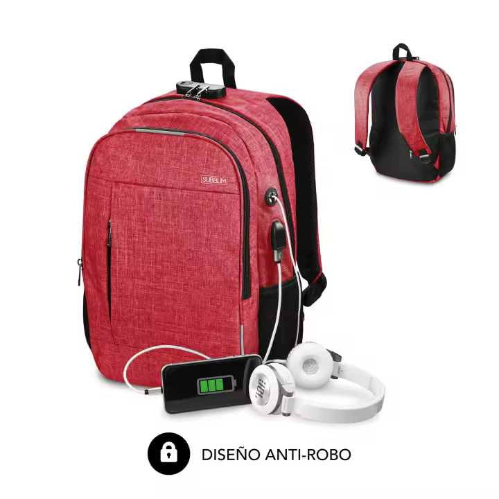 MOCHILA PARA PORTÁTIL URBAN LOCK 16″ - 1