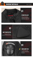 Chaqueta De Motocicleta Para Hombre Con Pantalones Motos Transpirable Mesh Protección Para 4 Estaciones Interiores Removibles - details 5