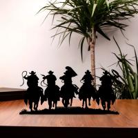 Decoración De Escritorio Estilo Oeste Cowpboy Arte Metálico Adornos Para Librerías Decoraciones Para Navidad Y Halloween - details 0