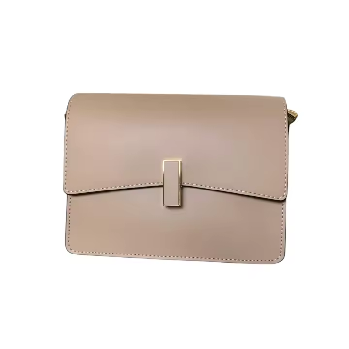 BOLSO MUJER PIEL EXCELENTE CALIDAD BANDOLERA NUDE - 1
