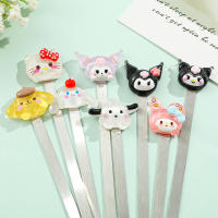 Marcadores De Libro Sanrio Kuromi Anime Lindo Colección De Fans Regalo Para Amantes De Los Libros Marcador De Lectura Estación De Trabajo Material Metálico - details 1