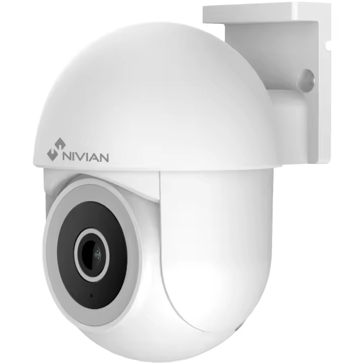 NIVIAN - Cámara PTZ WiFi Mini 2K, 2,4Ghz | Visión Nocturna 10m | Detección de Movimiento y Autotracking | Exterior IP65 | Compatible con Alexa y Google Home | Control por App Tuya - 1