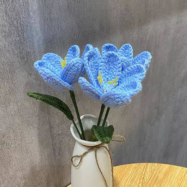 1PC Arreglo De Tules Artificiales Tejidos a Mano En Algodón Para Decoración De Hogar Regalos Para Fiesta De Boda Y Día De La Madre - 1