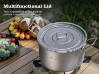 Set De Cocina Portátil Boundless Voyage De Titanio Ligero Para Expediciones Senderismo Picnics Pesca Vaso De Cocina Para Camping - details 6