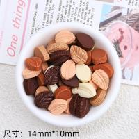 30Pcs Resina Lindo Chocolate Dibujos Animados Simulados Galletas Hojas Letras Serie Botones Planos Para Scrapbooking Joyería DIY Manualidades - details 2