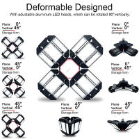 Bombilla LED Plegable E27 Para Garage Y Tienda Luz De Techo Ajustable Multi Panel Para Ferretería Almacén Iluminación Industrial - details 1