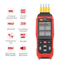 TA612C Termómetro Digital Con Pantalla LCD De 4 Canales Para Thermocouple K/J Tipo Almacenamiento De 5000 Grupos Y Descarga USB - details 1