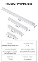Luces LED De Sensor De Movimiento Para Armario Bajo Estante Recargable 10/20/30/50cm Luz Nocturna Para Armario Cocina Guardarropa - details 10