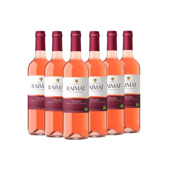 Raimat Abadia Rosado Ecológico - Vino Rosado - Caja 6 botellas 75cl - 1